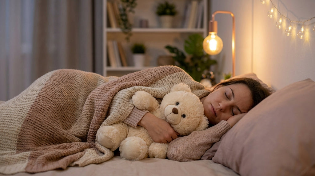 Warum ein Kuscheltier beim Einschlafen gut für die Psyche ist