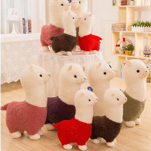 Alpaka Kuscheltier Bunt