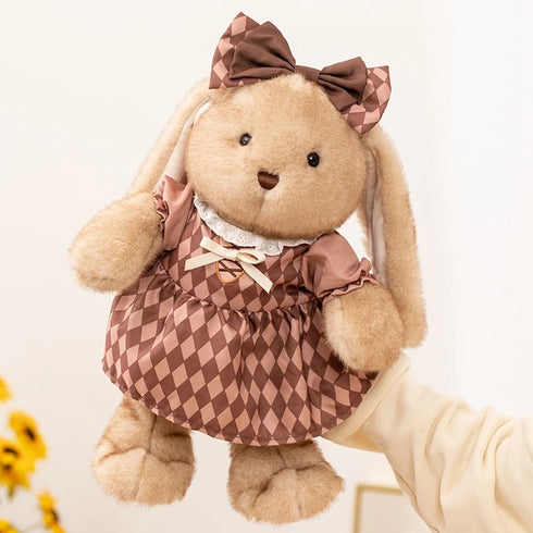 Hase Kuscheltier mit Kleid