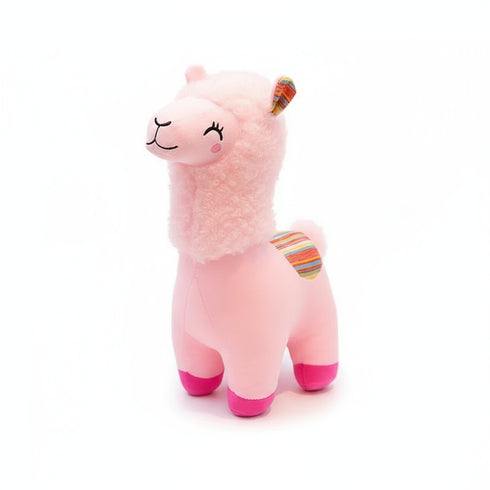 alpaka kuscheltier bunt rosa