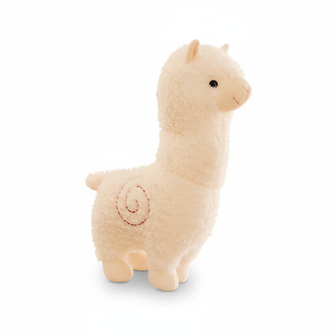 Alpaka Kuscheltier Bunt Weiß