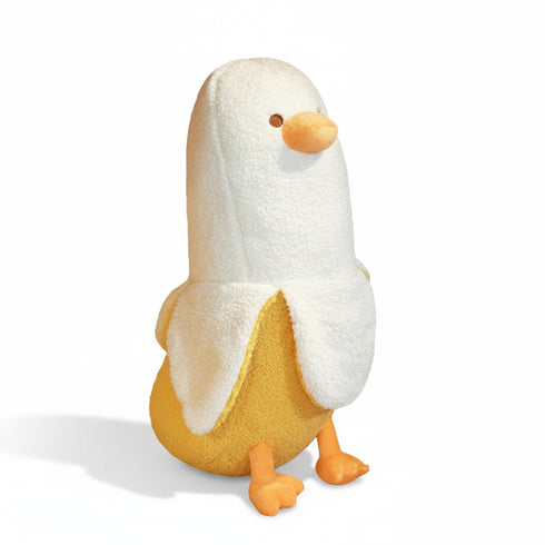 Bananen-Ente Kuscheltier Weiß