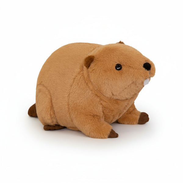 Biber Kuscheltier Rund Braun