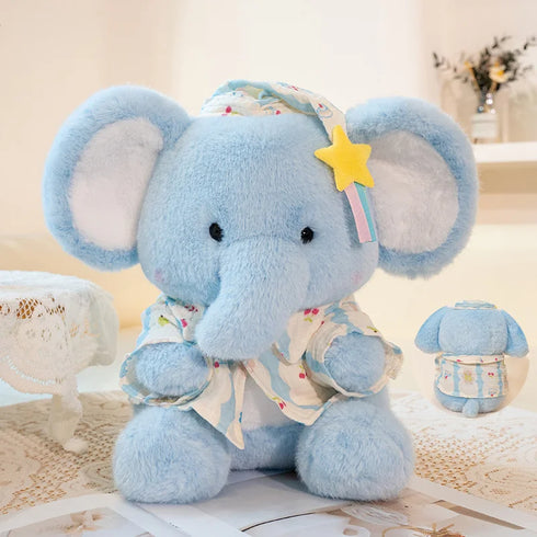 Blauer Elefant Kuscheltier