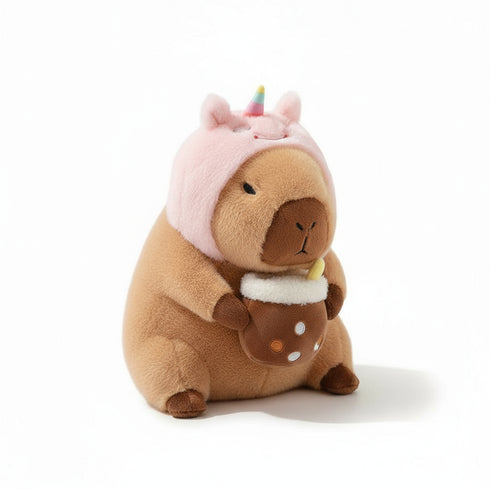 Braun Capybara Kuscheltier Unicorn