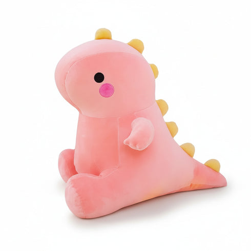 Bunter Dino Kuscheltier Rosa