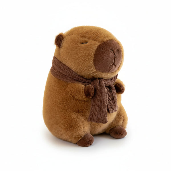 Capybara Kuscheltier mit Schal Braun