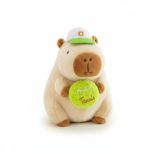capybara tennis kuscheltier beige