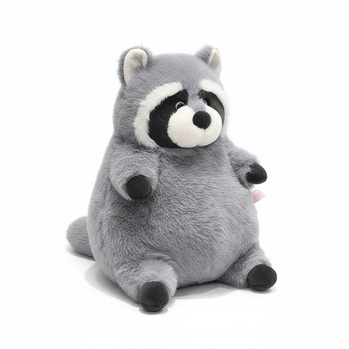 chubby waschbar kuscheltier grau