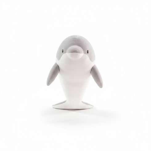 delfin kuscheltier xxl grau