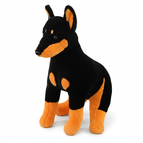 dobermann kuscheltier schwarz