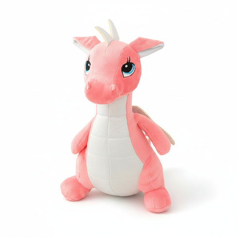 Drachen Kuscheltier mit Flügeln Rosa