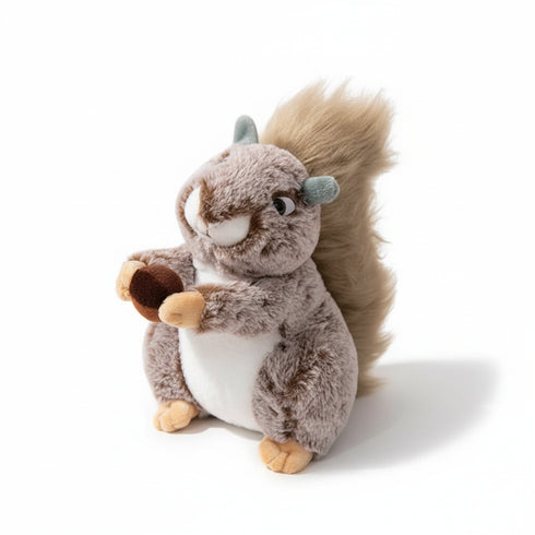 Eichhörnchen Kuscheltier mit Nuss Braun