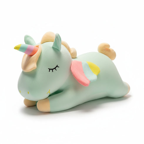 Einhorn Kuscheltier Schlafend Grün