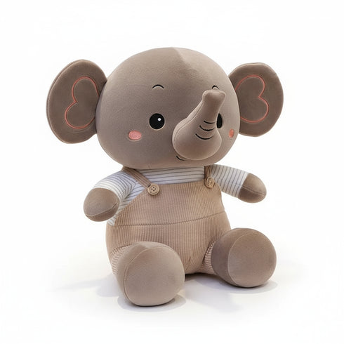 Elefant Kuscheltier mit Großen Augen Braun