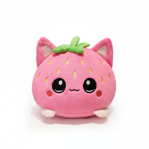 Erdbeer Katze Kuscheltier Rosa