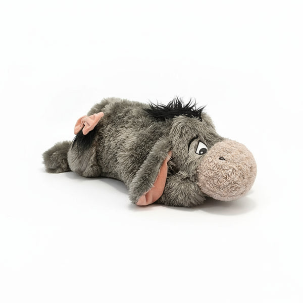 esel kuscheltier liegend grau