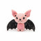 Fledermaus Kuscheltier Gothic Rosa