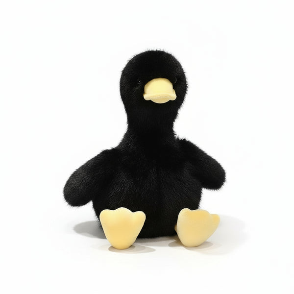 Fluffy Ente Kuscheltier Schwarz