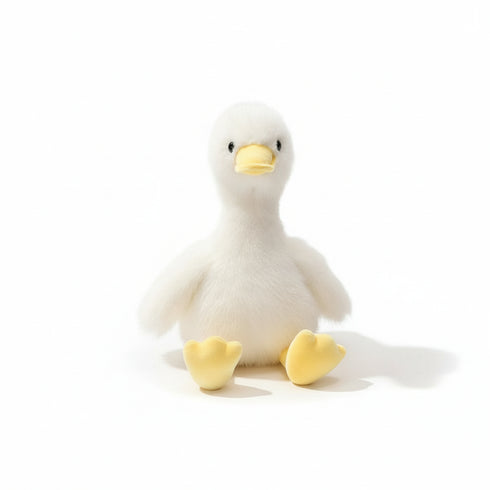 Fluffy Ente Kuscheltier Weiß