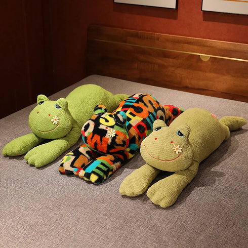 Frosch Kuscheltier Liegend