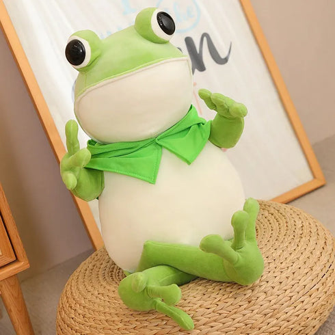 Frosch Kuscheltier mit Kapuze
