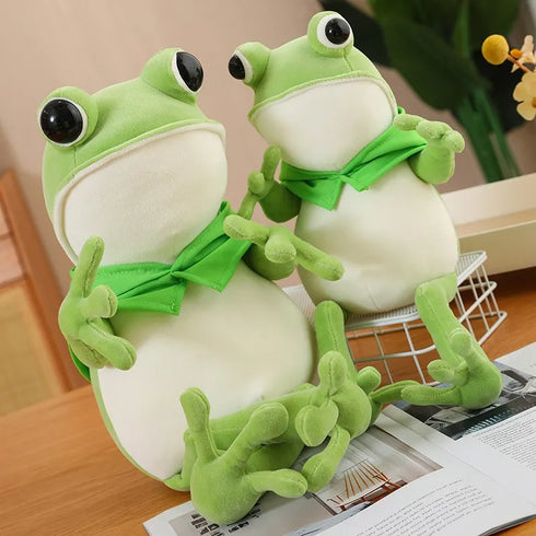 Frosch Kuscheltier mit Kapuze