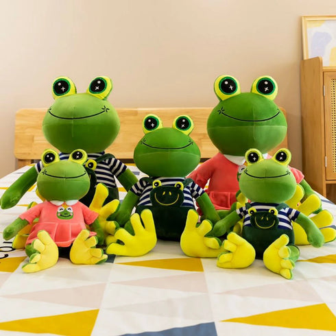 Frosch Kuscheltiere mit Kleidung