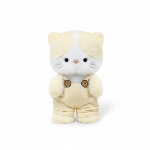 Gelb Katze Kuscheltier mit Latzhose