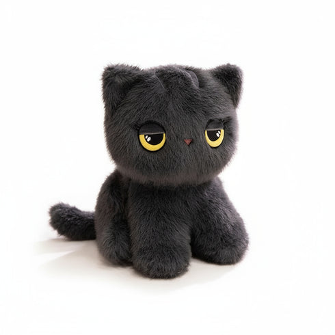 Glubschi Katze Kuscheltier Grau