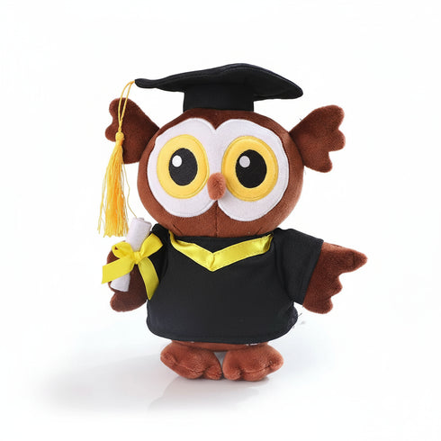 Graduierte Eule Kuscheltier Braun