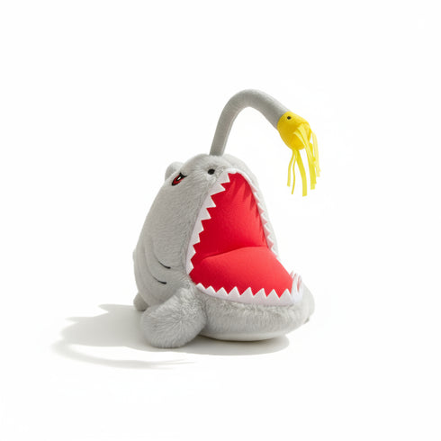 Grau Tiefsee Fisch Kuscheltier