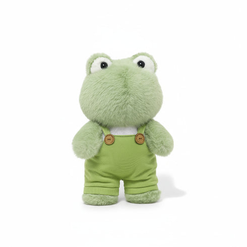 Grün Frosch Kuscheltier mit Latzhose
