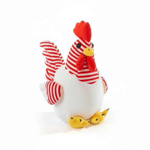 Hahn Kuscheltier Gemustert Weiß