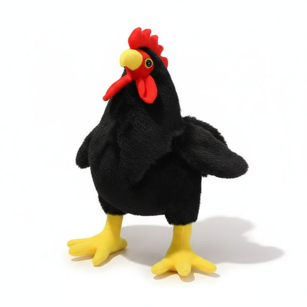 Hahn Kuscheltier Stehend Schwarz