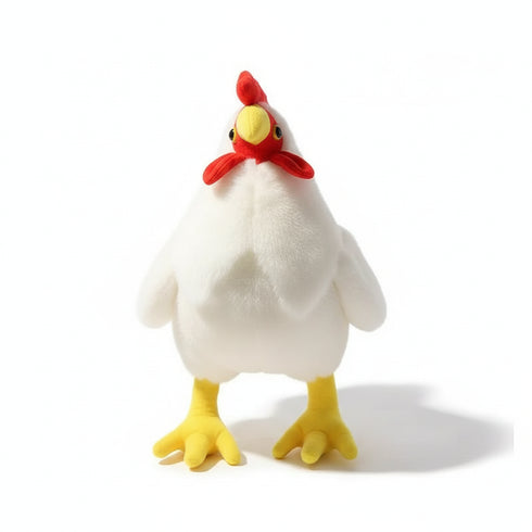 Hahn Kuscheltier Stehend Weiß