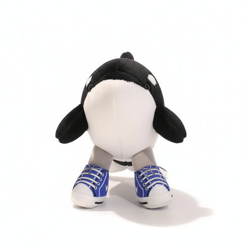 Hai Kuscheltier mit Turnschuhen Schwarz