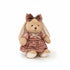 Hase Kuscheltier mit Kleid Braun