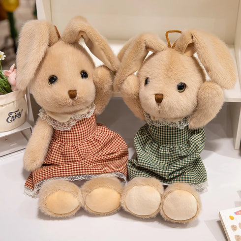 Hase Kuscheltier mit Kleid