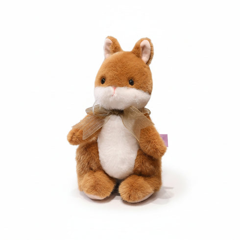 Hase Kuscheltier mit Schleife Braun
