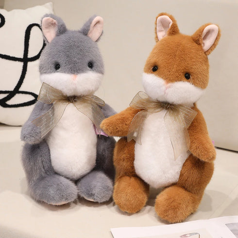 Hase Kuscheltier mit Schleife