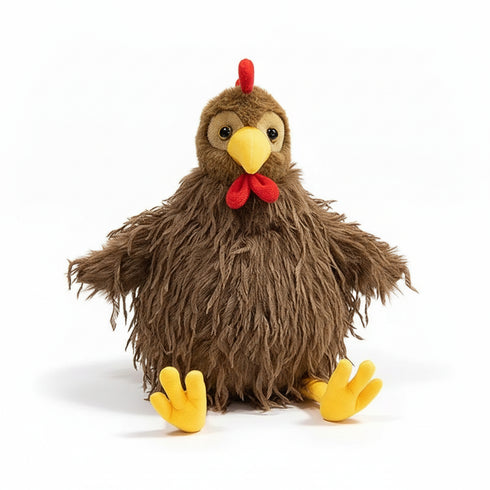 Huhn Kuscheltier mit Langen Beinen Braun