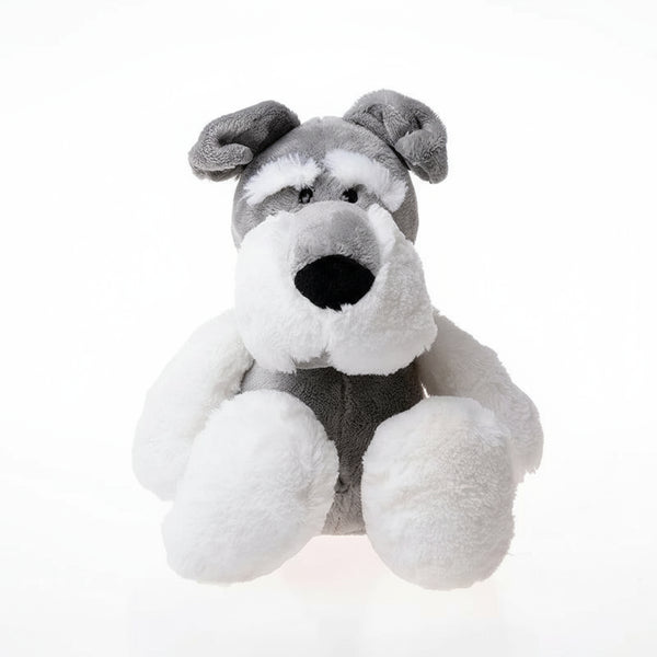 Hund Kuscheltier mit Bart Grau