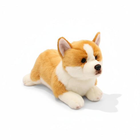 Hund Kuscheltier mit kurzen Beinen Orange