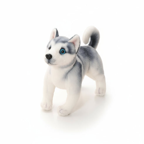 husky kuscheltier grau