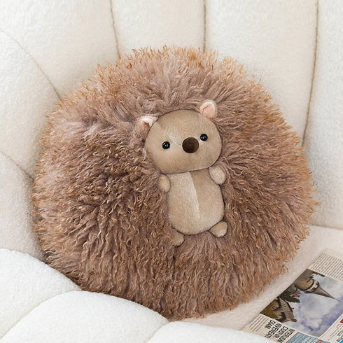Igel Kuscheltier mit Lockenfell