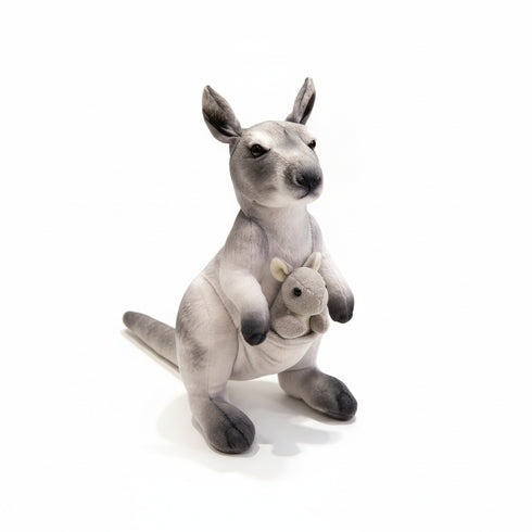 Känguru Kuscheltier Realistisch Grau