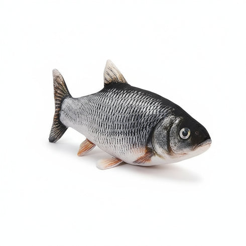 Karpfen Kuscheltier Grau