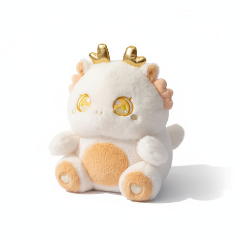 Kawaii Drache Kuscheltier Weiß