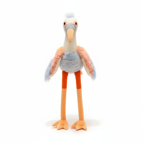 Kranich Kuscheltier Weiß